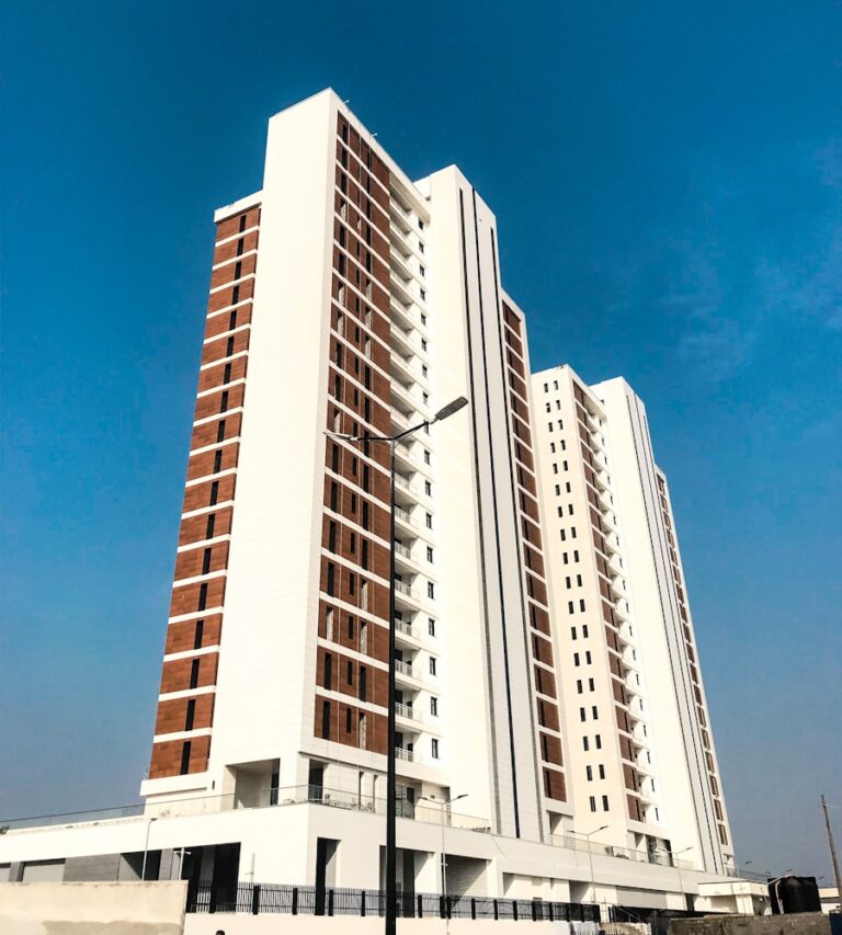 white painted high rise building